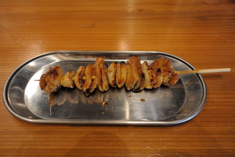 スタミナ串(鶏皮とにんにく)