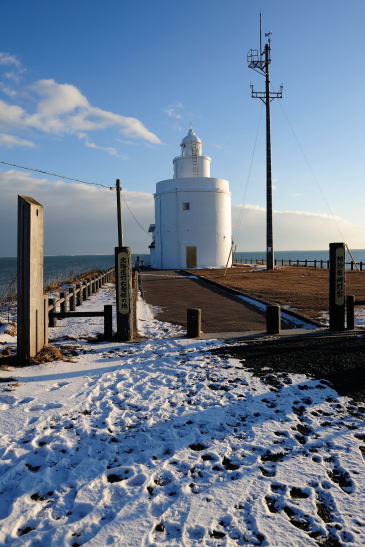 冬の納沙布岬灯台