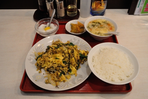高菜と挽肉、玉子炒め(サービスランチ)